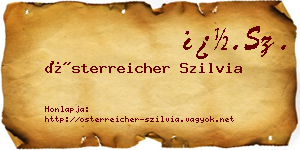 Österreicher Szilvia névjegykártya