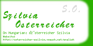 szilvia osterreicher business card